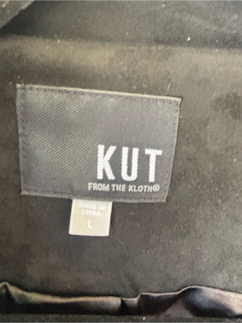 Kut from the Kloth Black Faux Suede Moto Jacket for Women - Picture 3 of 3
